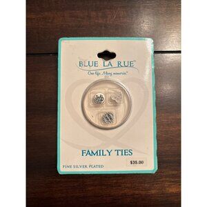 Blue La Rue Family Ties Fine Silver Plated Charms Set Love Heart